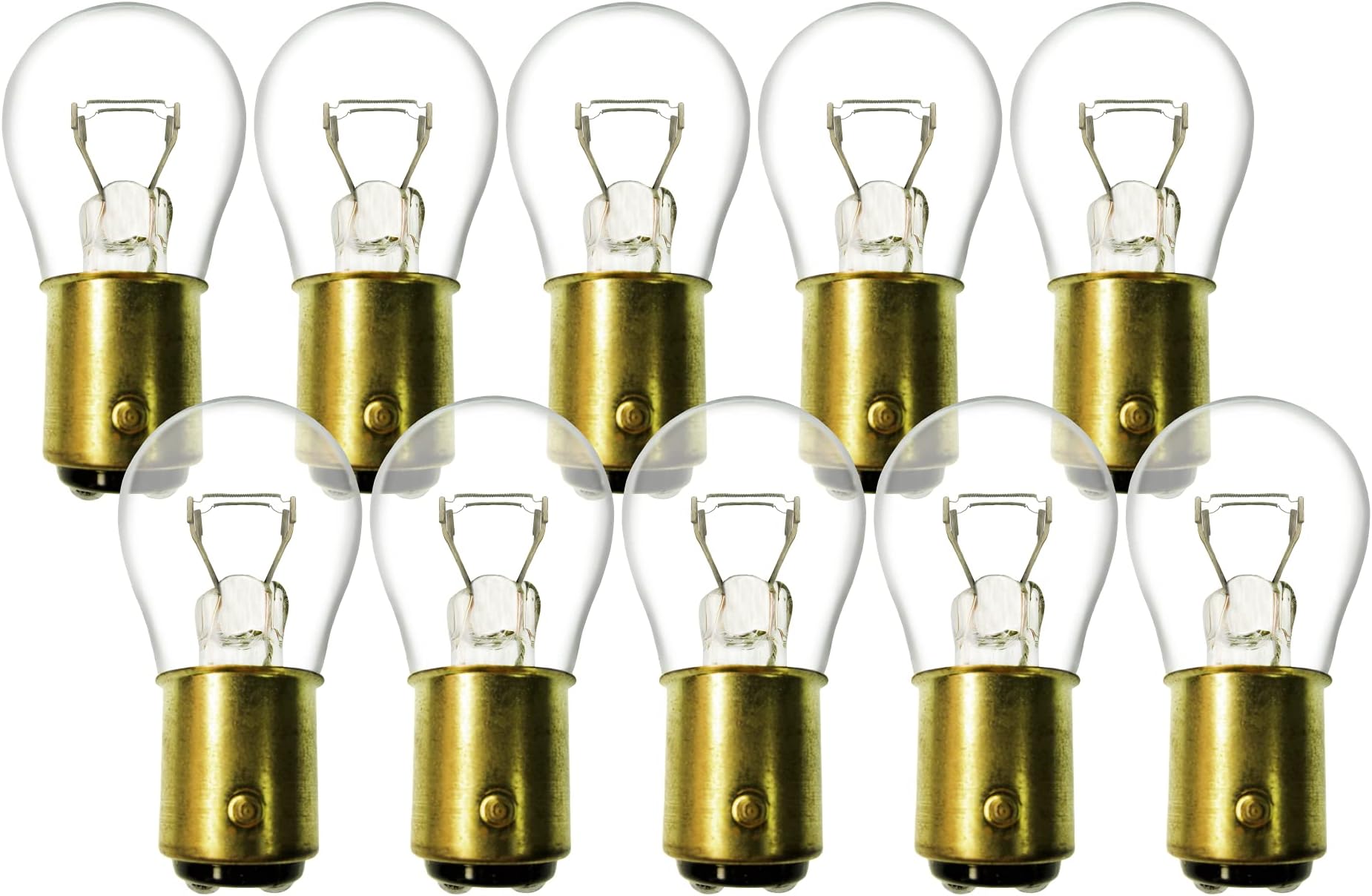 CECIndustries 1157 Bulbs, 12.8/14 V, 26.88/8.26 W, BAY15d Base, S-8 shape (Box of 10)
