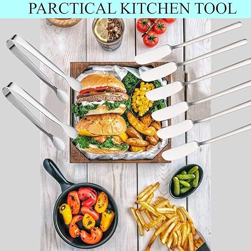 Miniatura 5 de sweetfamily Juego de 8 cuchillos esparcidores de mantequilla de queso, accesorios para tablero de charcutería, juego de cuchillos esparcidores de