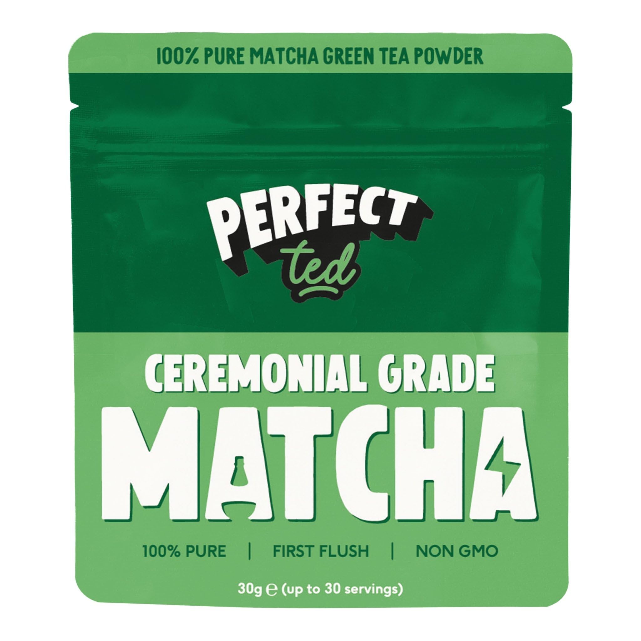 PerfectTed Original Matcha Powder, Ceremonial Grade Japanese, 100g (100 Servings), Premium Green Tea, Perfect for Lattes & Smoothies | with L-Theanine | Antioxidants | Vegan | Gluten-Free — view 11