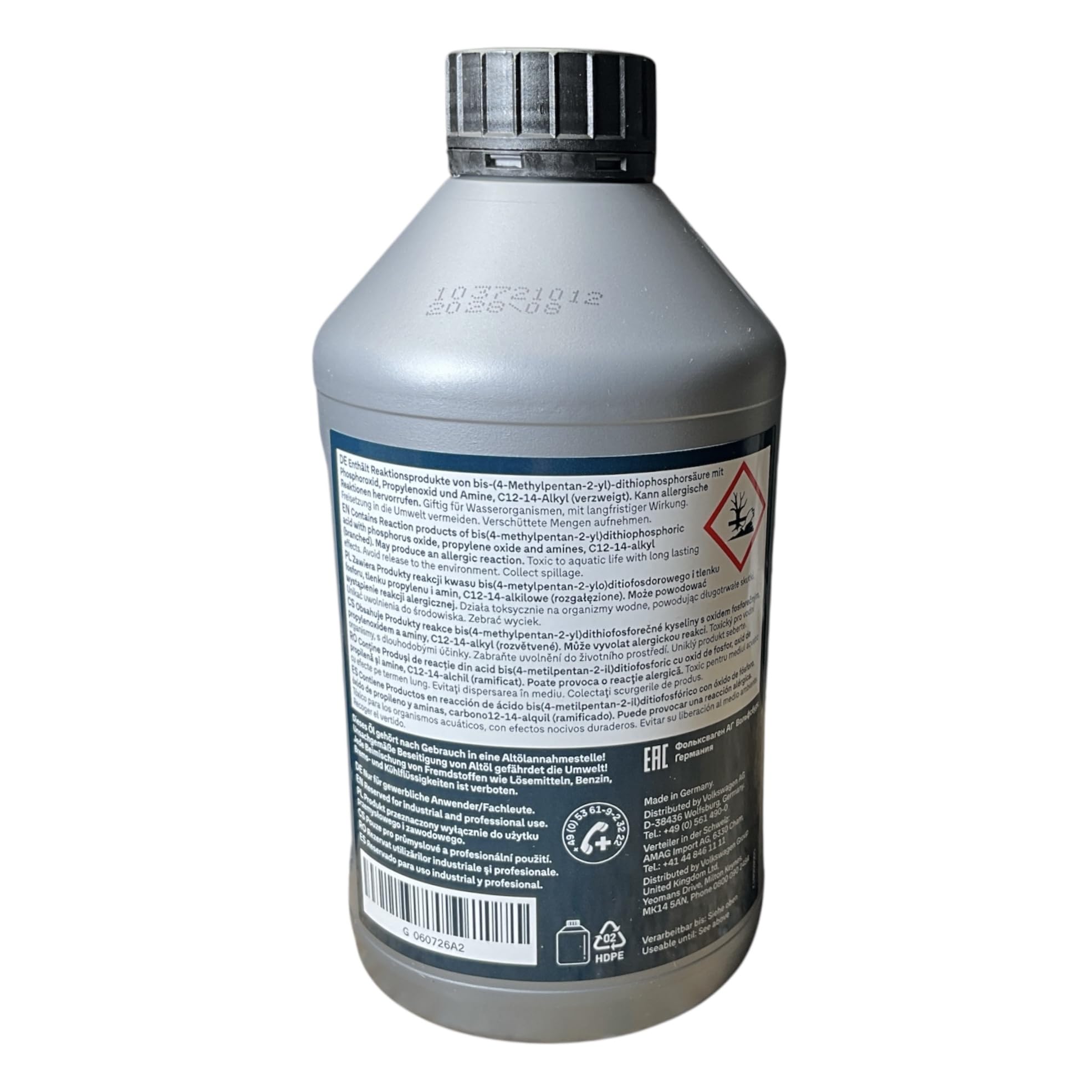 Audi Volkswagen - Olio di trasmissione originale per cambio manuale, valvola, 75 W, 1 litro