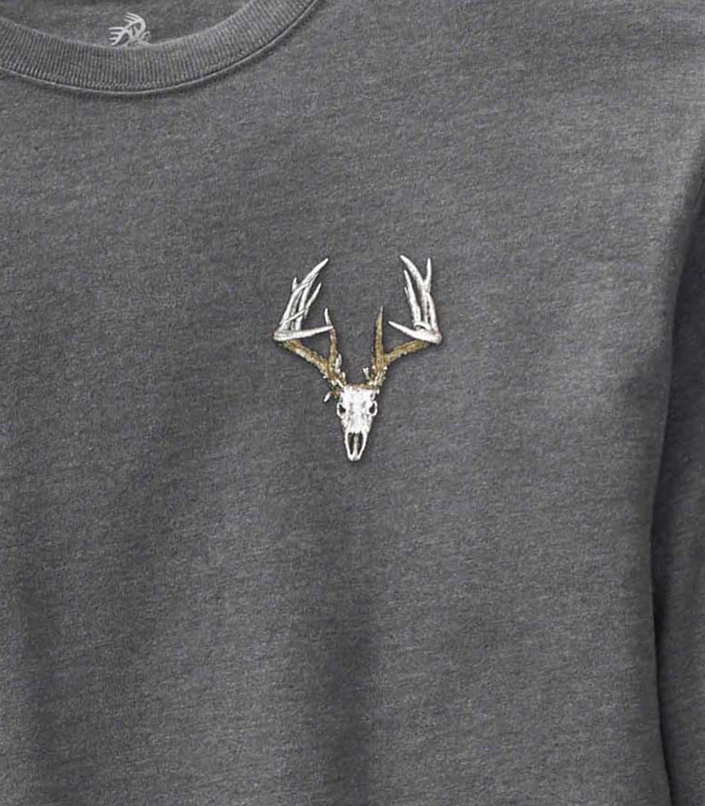 Legendary Whitetails Męski t-shirt z długim rękawem wykonany w 100% z grubej bawełny, dekatyzowany, z nadrukiem