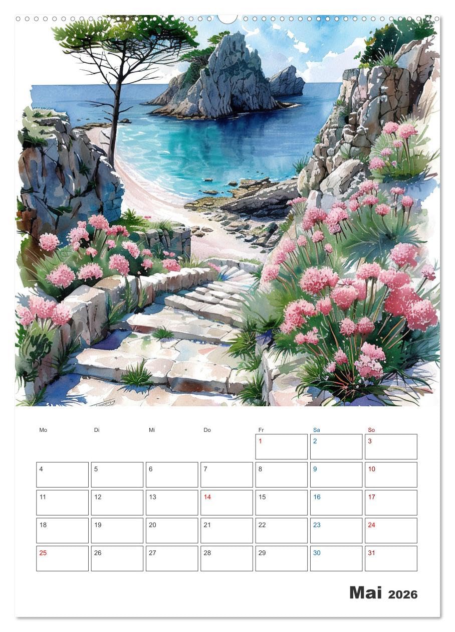 Sand zwischen den Zehen (hochwertiger Premium Wandkalender 2026 DIN A2 hoch), Kunstdruck in Hochglanz: Sand zwischen den Zehen: Poetische Gedanken ... Magie des Meeres einfangen. (CALVENDO Natur)