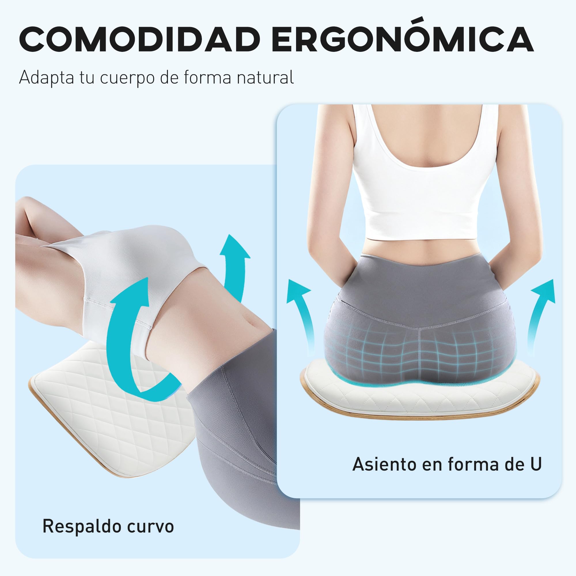 HOMCOM Silla de Escritorio sin Brazos Silla de Oficina Giratoria Blanco