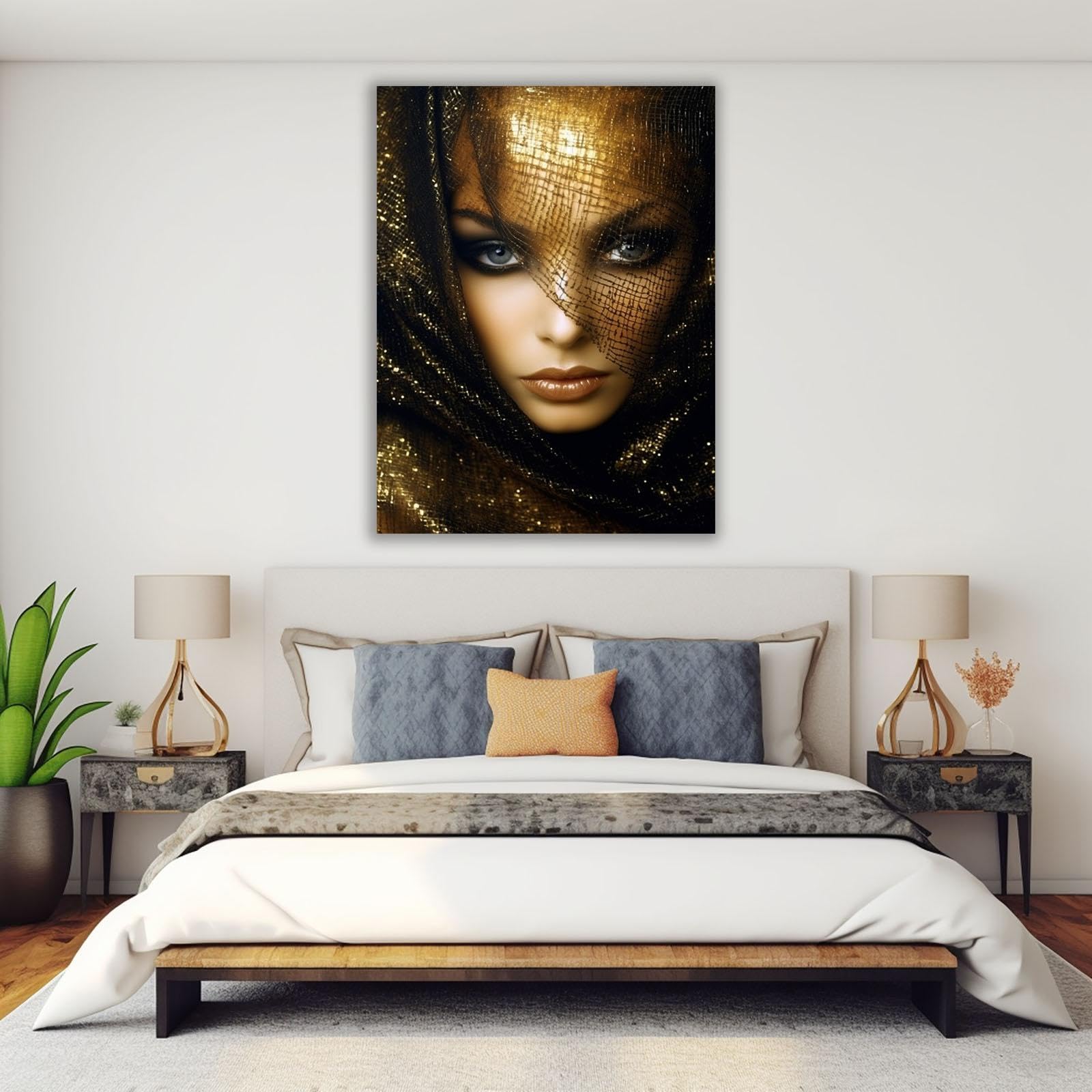 TANXM Stampa artistica da parete con donna boho, stampa artistica da parete con ragazza nera, poster astratto afroamericano, decorazione da parete per casa e camera da letto, set di 4 (20 x