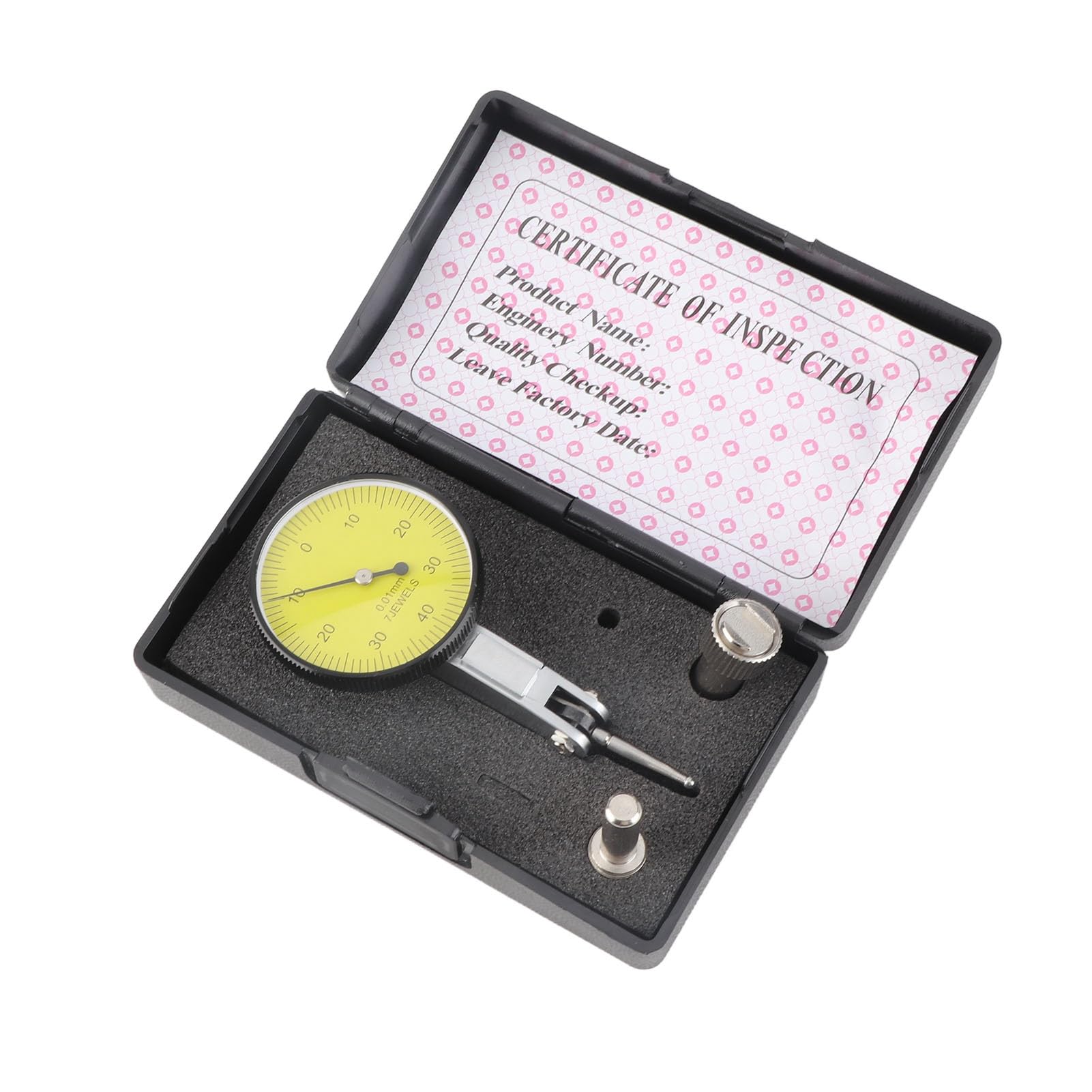 Mm Dial Test Indicator L Tool Kit avec Ey Case - Dial Gauge pour Urement Gage.Infof A9 Algorithme Compatible.