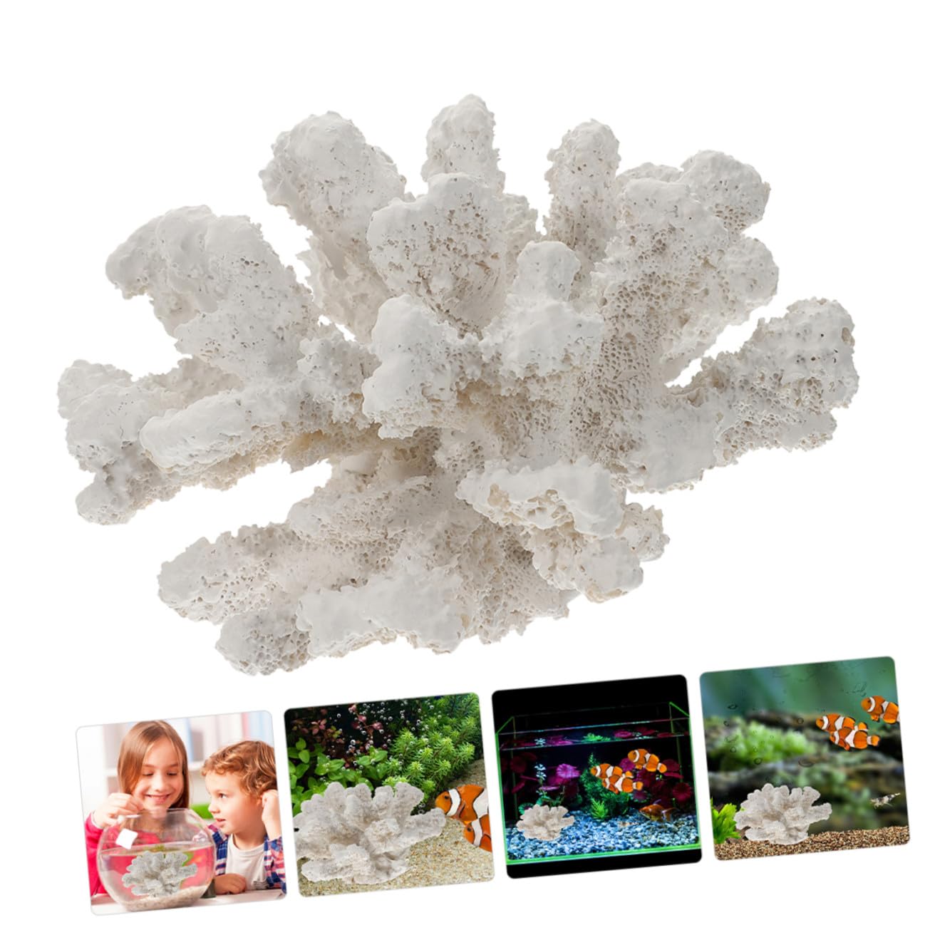 Toyvian Décoration Aquarium Corail Artificiel Faux Corail Résine Ornement Accessoire pour Aquarium Décoration Créative