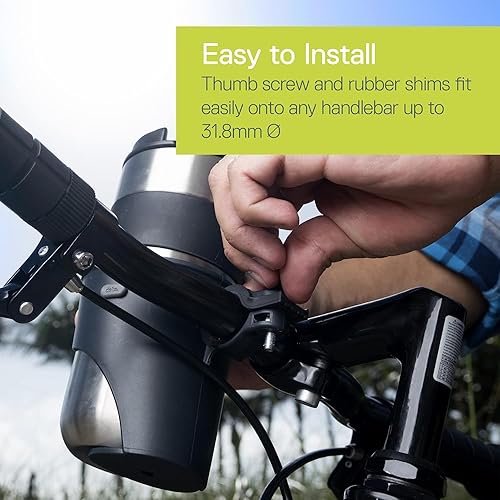 Miniatura 5 de Delta Cycle - Soporte para bebidas para bicicleta (paquete de 2) - Soporte universal expandible para manillar - Instalación sin herramientas