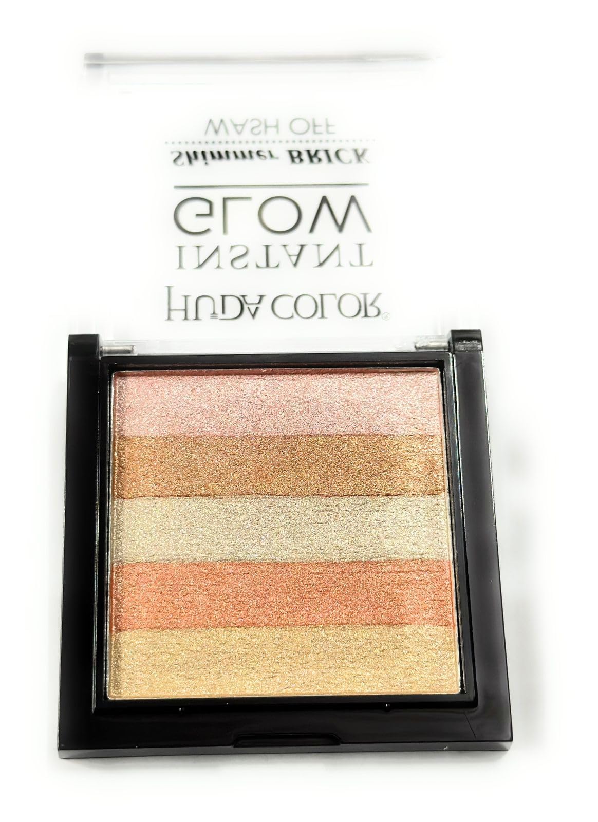 HUDAMOJI Instant Glow Highlighter Shimmer Brick Powder 7g, Waterproof Long Lasting Highlighter,Highlight Powder Palette,highlighter for face makeup (06)