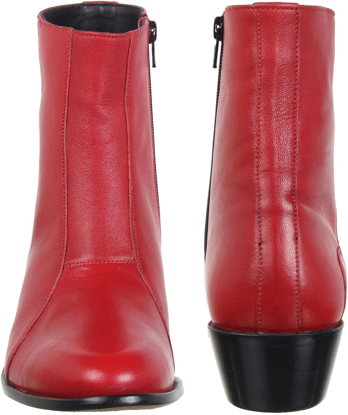 LIBERTYZENO Mens Animal Print & Plain Leather Adults High Ankle Retro Dress Boots for Easter Gift