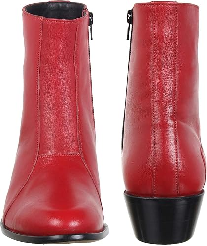 Miniatura 8 de LIBERTYZENO Botas de vestir retro de tobillo alto para hombre con estampado de serpiente y cuero liso para Navidad