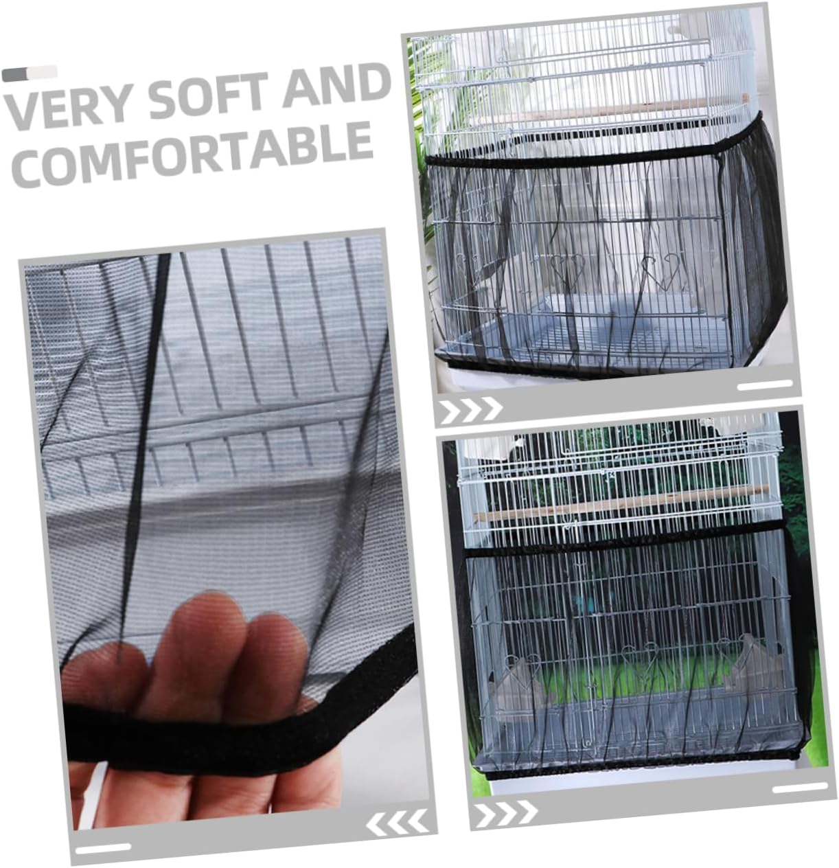 5pcs Birdcage Net Cover Breathable Stretchy Skirt for Bird Cages Mesh for Parrots and Birds Height Circumference