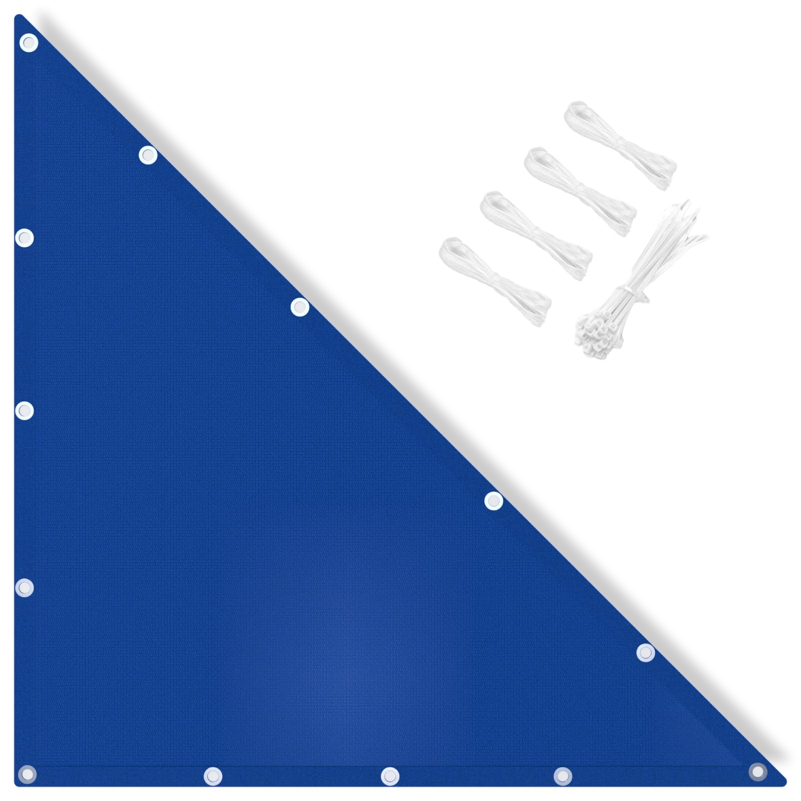MissYolo Triangle Sun Shade Sail Waterproof 1x1.5x1.8M - Outdoor Right Angle Sun Shade Canopy with 95% UV Protection for Backyard, Pool, Patio & Garden Activities and Family Use-Royal Blue — image 1