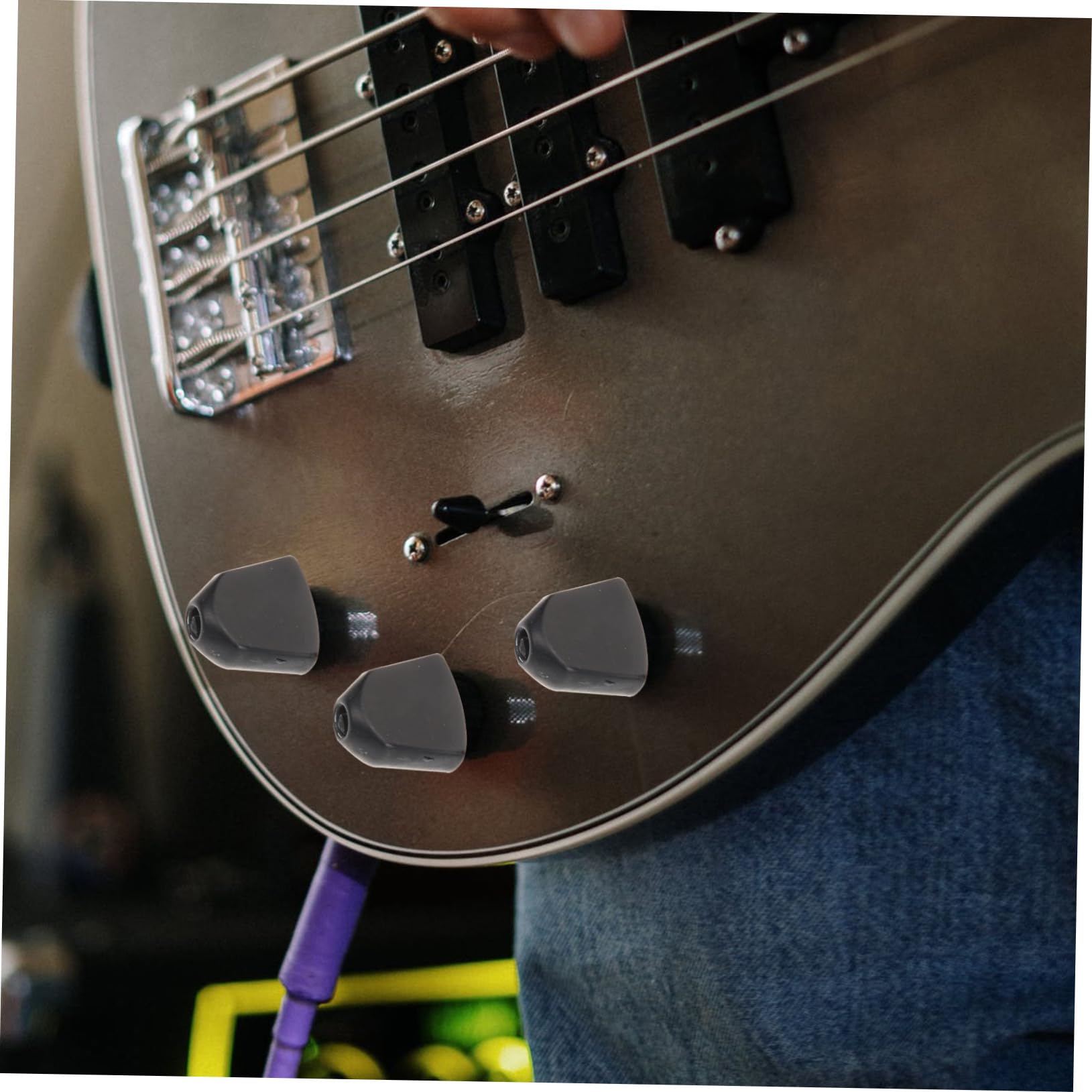 BESPORTBLE 1 Set Electric Guitar Buttons Control Tuner Guitar Tuning Guitar Tuners Guitar Accessories Guitar Knobs Cap Guitar Tuner Keys Guitar Head Pegs Guitar Tuner Handle Acrylic Black