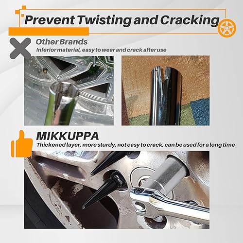 Miniatura 3 de MIKKUPPA Llave de enchufe de tuercas Spike - Enchufe sólido con hexagonal de 0.748 in, herramienta de repuesto universal para tuercas de llanta con