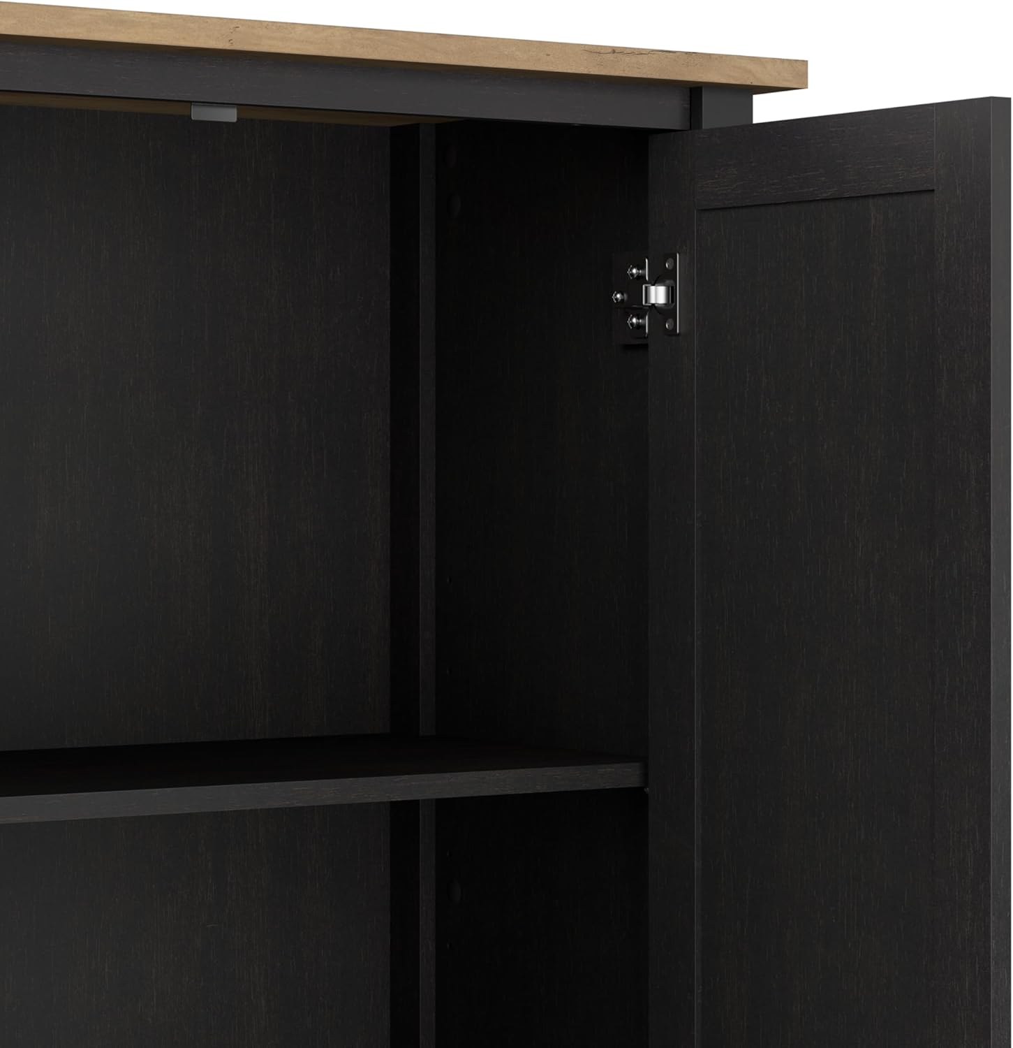 Інтер'єр view of the open storage cabinet showing shelves