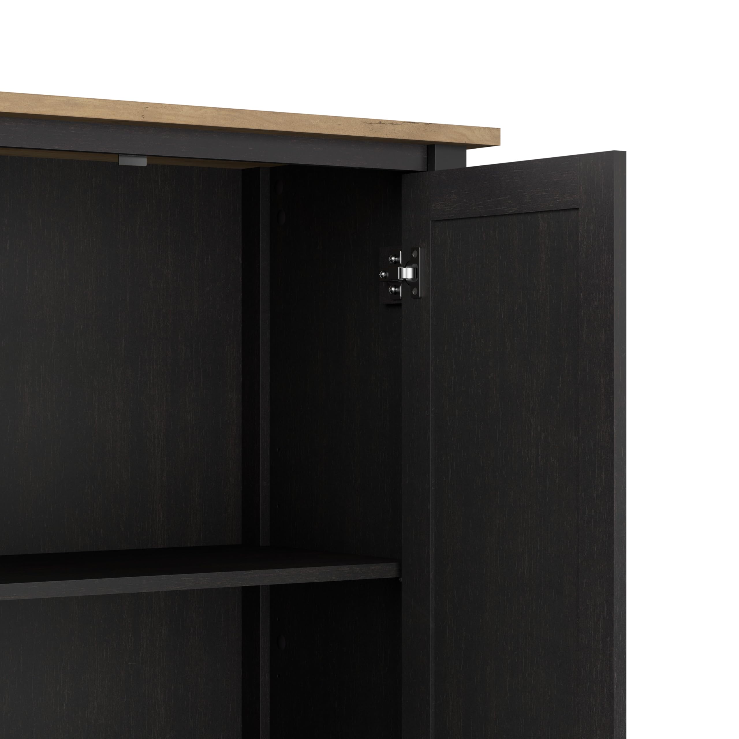 Bush Furniture Mayfield 54W Computer Desk With Drawers In Vintage Black ...