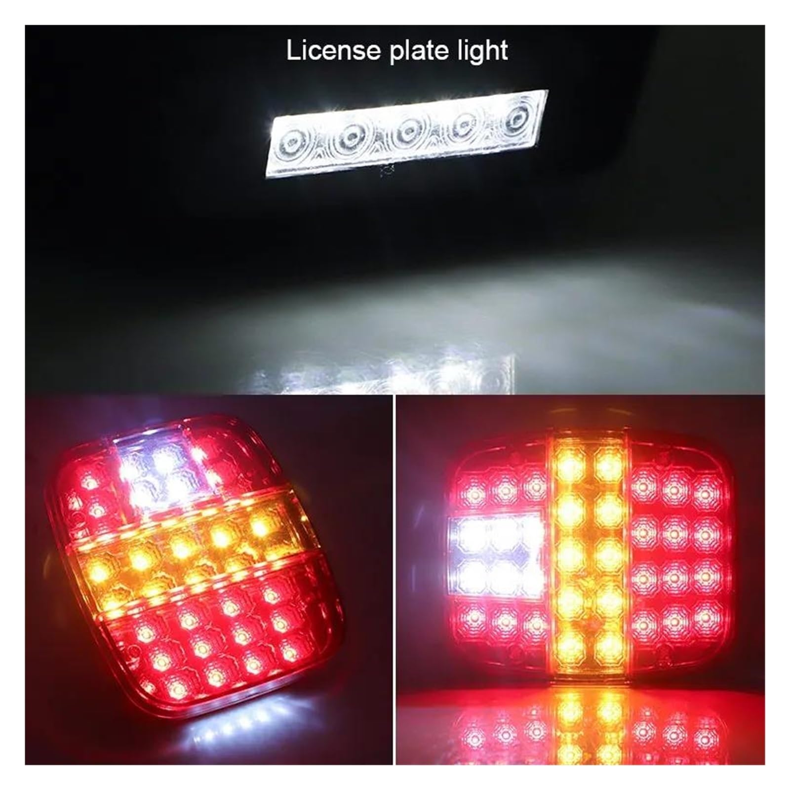 39 LED: Luce Freno, Luce retromarcia, indicatore Luce Freno Posteriore, indicatori di direzione Posteriori, Luce Targa, fanale Posteriore per Jeep CJ, YJ, JK, Furgone e Pickup