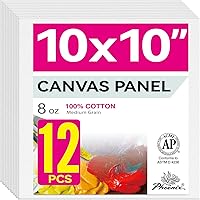 Vista 12 de PHOENIX Paneles de Lienzo para Pintura 6x8 Pulgadas, Paquete de 24 - 8 Oz Tablas de Lienzo de Algodón 100% Triple Impregnadas y Libres de Ácido
