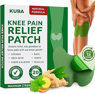 Herbal Pain Relief Patches - 20 Knee Pain Patches (Specially Designed for Knee Joints) 100% Safe & Natural Knee Pain Relief Products | Instant Relief | No Side Effects (Pack 20)