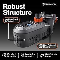Vista 7 de 1.8 HP Variable Speed Pool Pump for Above & Inground Pools, Up to 9114 GPH, 220V Inverter Pool Pump with Permanent Magnet Motor, Energy Efficient