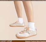 LUCKY STEP Women's Fashion Retro Sneakers Casual Trendy Walking Shoes Non Slip Comfortable Classic Running Sneaker