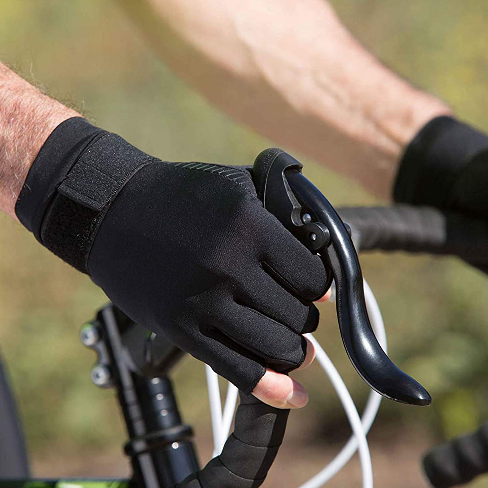 Guantes de compresión de cobre para mujeres y hombres, guantes de compresión de artritis sin dedos para refuerzo de muñeca