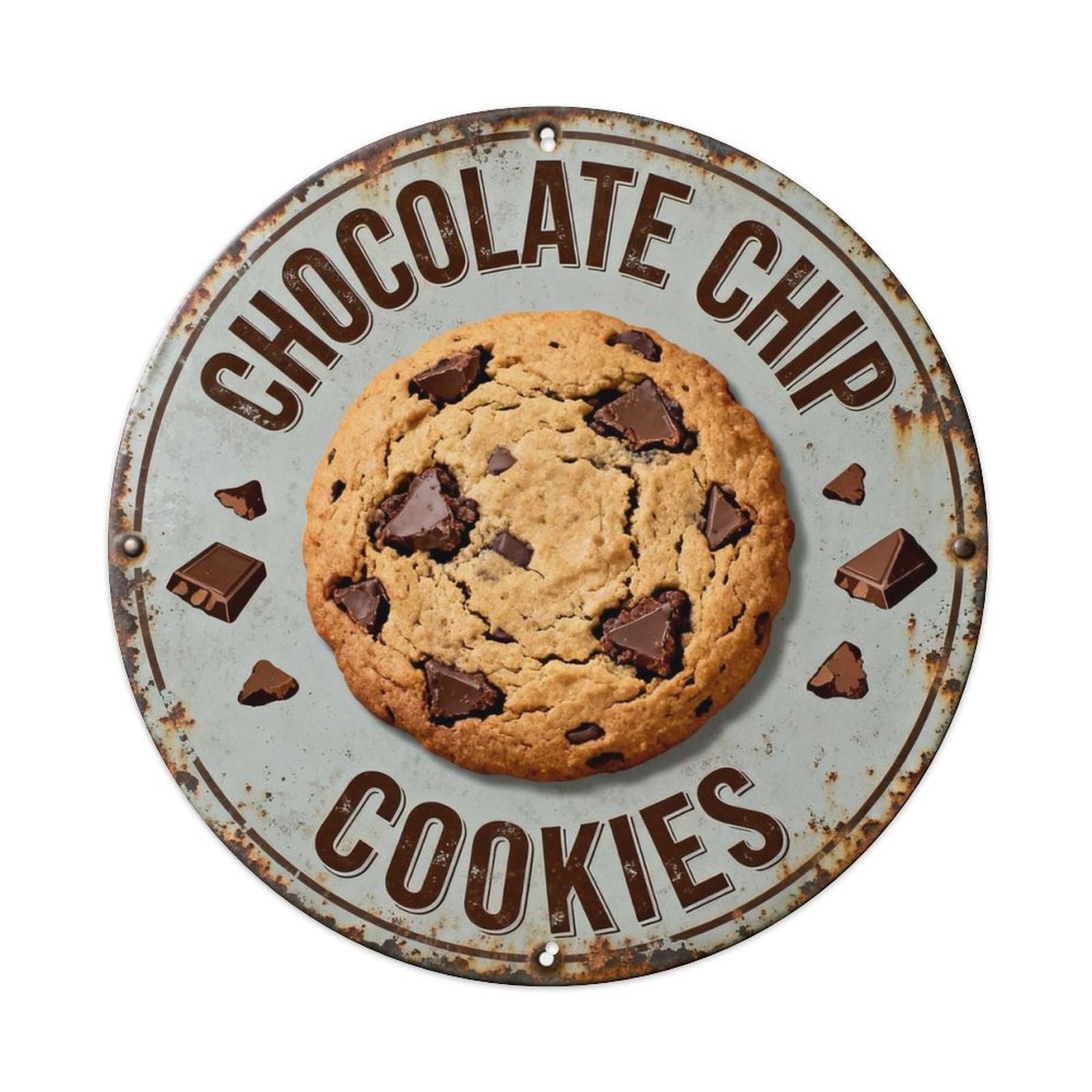Chocolate Chip Cookies Metal Tin Sign Plaque
