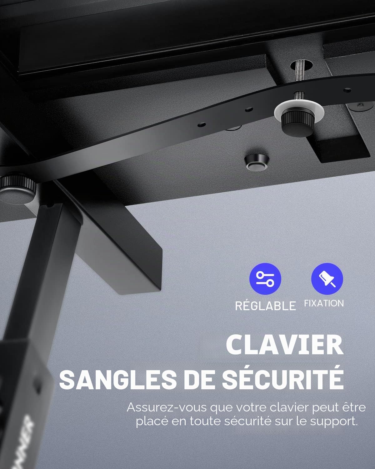 Donner Support de Clavier Piano Robuste, Forme en Z Réglable et Portable, Adapté aux Claviers électriques de 61 et 88 Touches et Piano Numériques