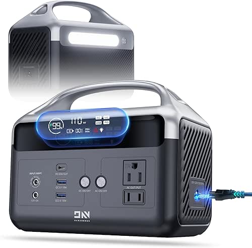 DaranEner Portable Power Station 60,000mAh, 192Wh LiFePO4 Battery Backup w/2