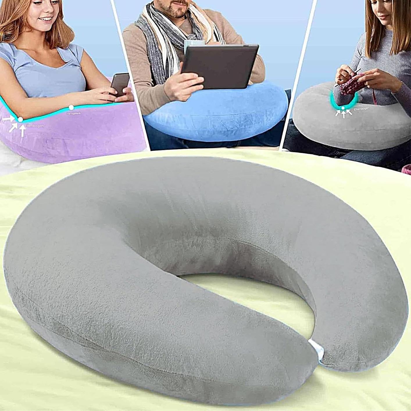 Poduszka Gamingowa Na Kolana Poduszka Ergonomiczna Podpórka Pod Rękę Do | Miękkie Ergonomiczne Wsparcie Do Gier Czytania Oglądania Filmów Szydełkowania Biura Domu Podróży