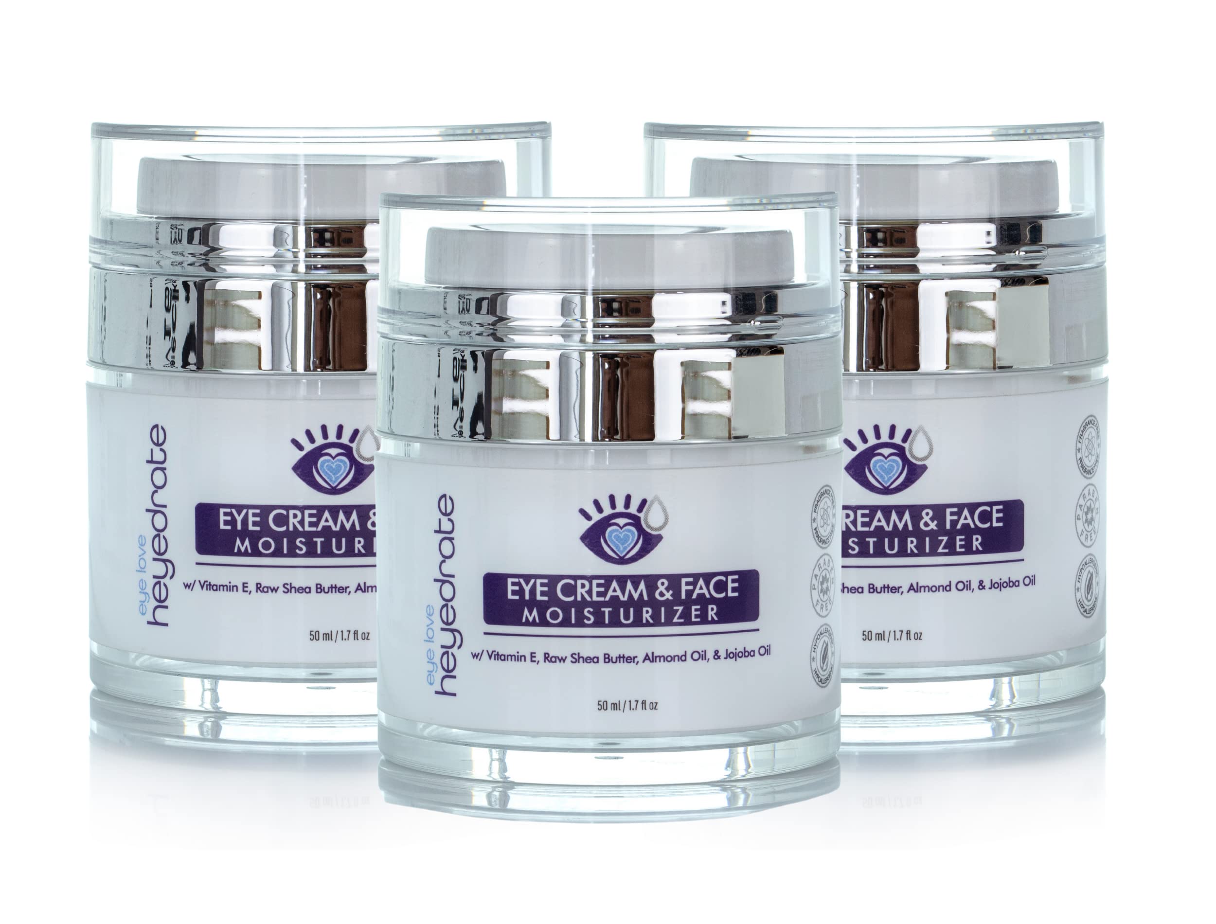 Eye Cream and Face Moisturizer with Organic Aloe Juice, Shea Butter, Almond Oil, & Jojoba Oil | Anti