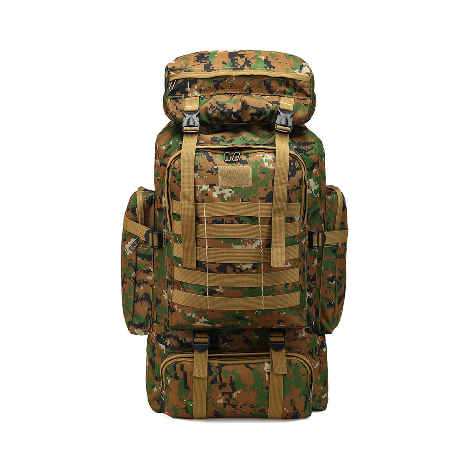 LZQpearl80L Tactical Backpack, Extra Large Hiking/Camping Luggage Rucksack, Unisex Waterproof Mountaineering Packable, Outdoor Sport Daypack Travel Bag for Climbing Touring Fishing Cycling