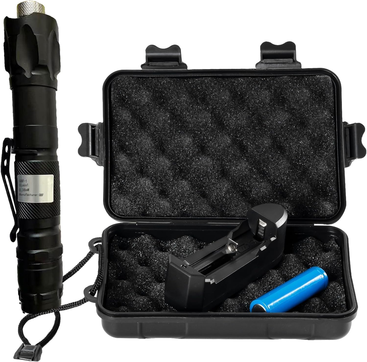4000 Ultra-High Lumens Iaser P0lNTER with Rechargeable Set - Aluminum Alloy with 5 Modes for Outdoor and Emergency Use (Red)