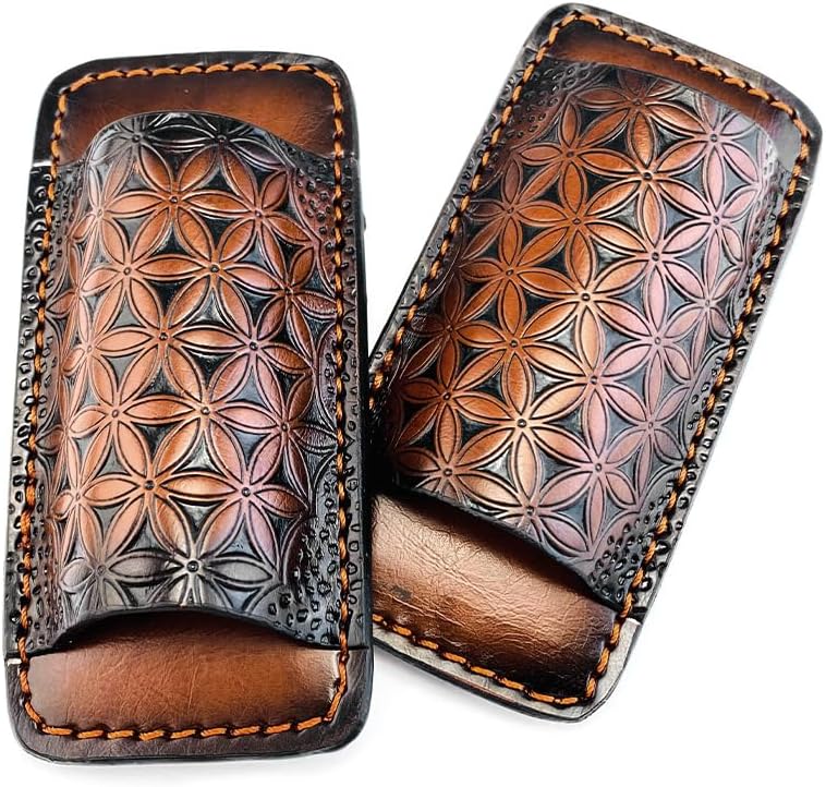 1PC Knife Sheath, Universal Top-layer Cowhide Leather Protective Cover with Belt Loop Fits for Home, Outdoor