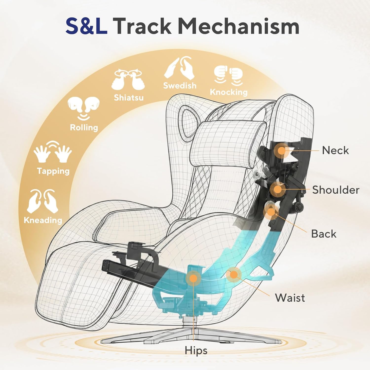Nouhaus Aurora Massage Chair Full Body, Zero Gravity Genuine Leather Massage Chairs w/Airbags, Heating, Auto Modes, Bluetooth Speaker, Modern 4D Massage Chair Recliner for Living Room (Elder White)