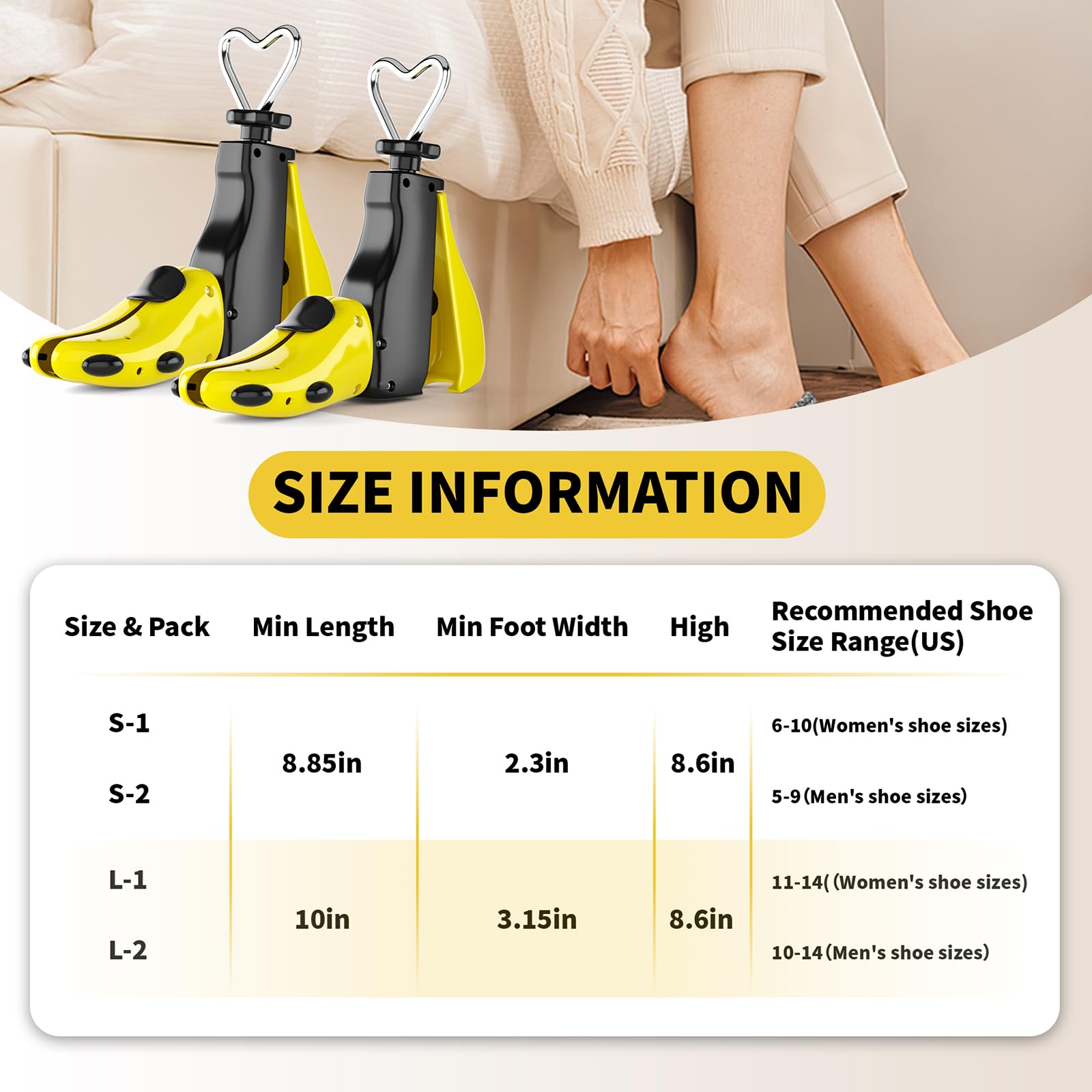 Stiefelspanner für Damen und Herren, professionelle Schuhdehner, verstellbare Stiefelverbreiterung für Sneaker, Lederschuhe