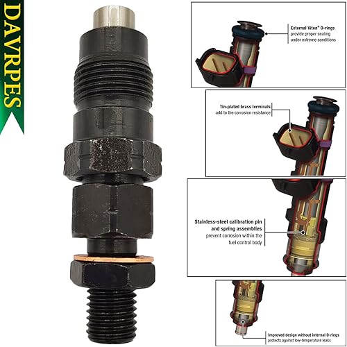 Miniatura 5 de 23600-59155 Inyectores de combustible Assy Motor de boquilla de pulverización de combustible Diesel para Toyota Hilux 2L-TE 1990-1993 Crown Hiace