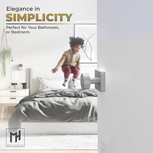 Miniatura 6 de Mega Handles Privacy I - Pomo de puerta para pasillo, armario y baño, diseño reversible y resistente, se adapta a todos los tamaños de puerta