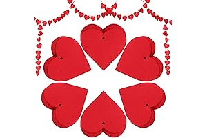 Red Heart Shape Paper Cutouts