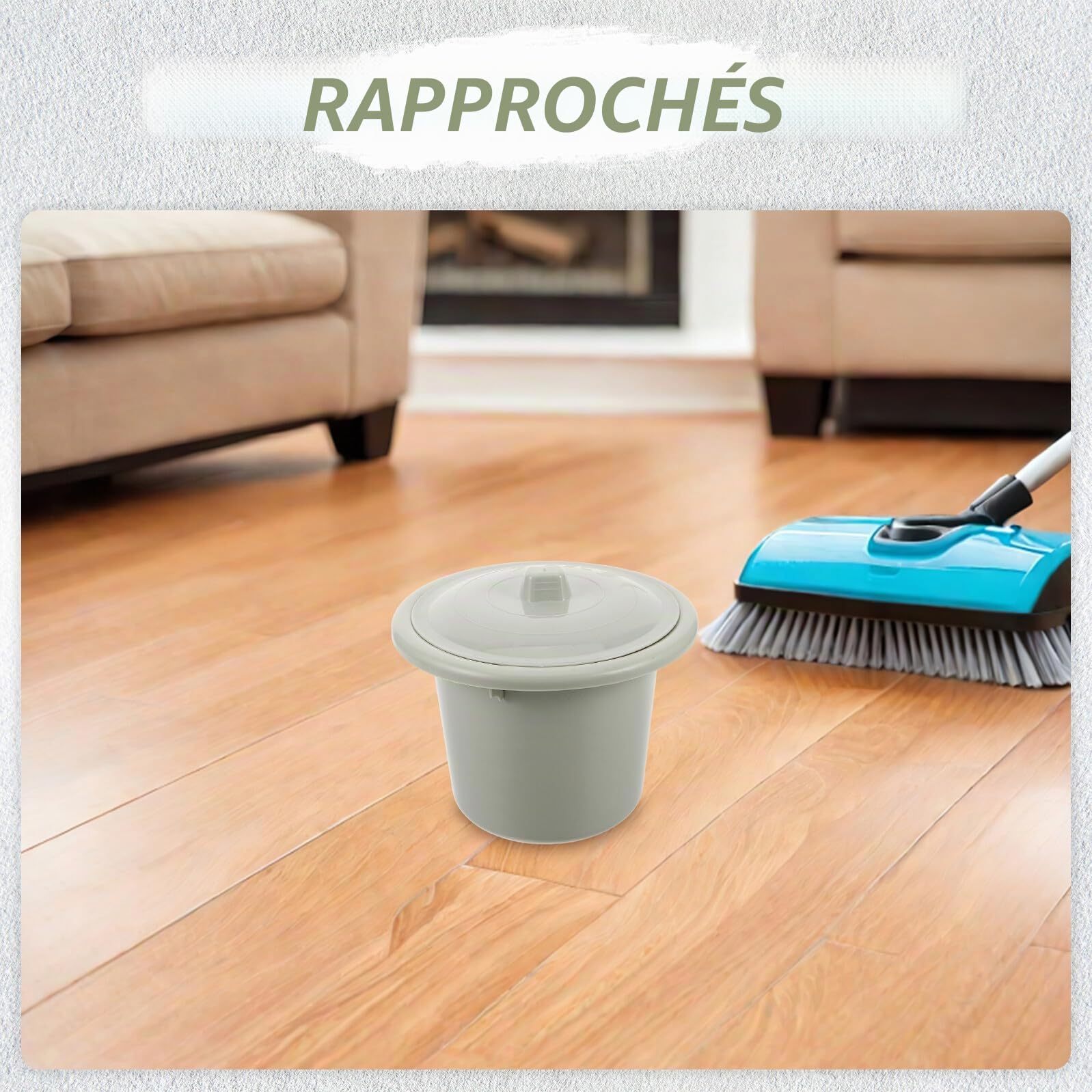 Bassin de Lit pour Soins à Domicile en Plastique Léger Vert Clair, Urinoir Portable avec Grosse Capacité et Couvercle, Adapté aux Personnes à Mobilité Réduite la Maison