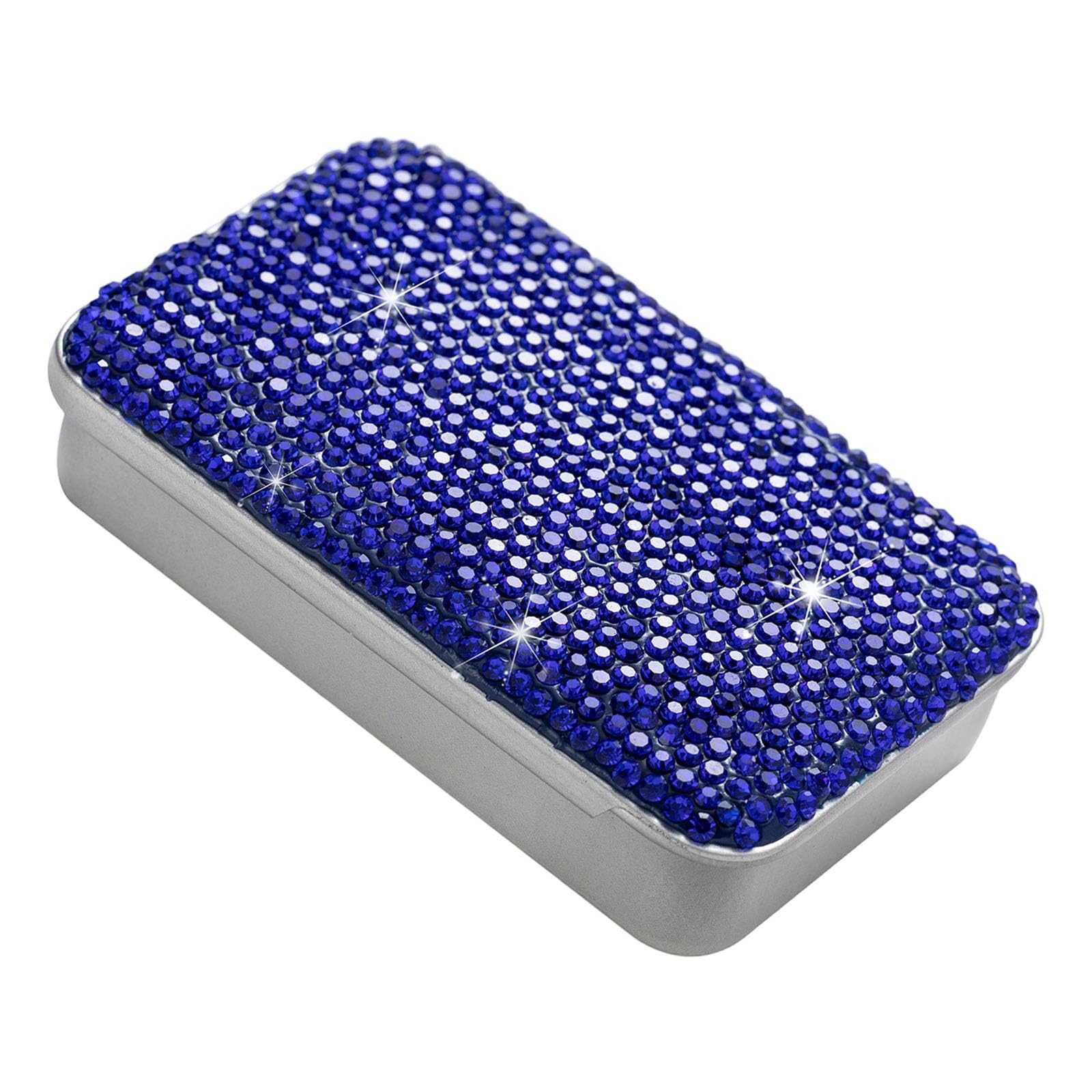 APGLSXY Slide Top Storage Storage Box Featuring Rhinestones Sturdy Iron Construction Ideal for Business Gifts Stone Butt Case