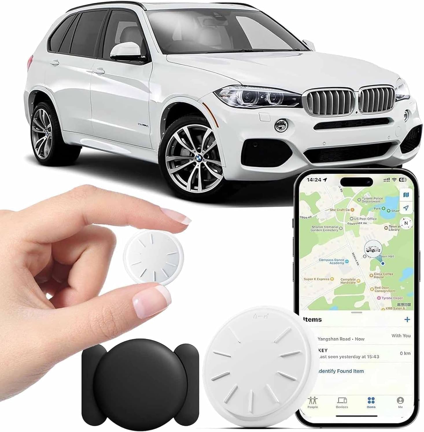 Mini GPS Tracker for Vehicles,No Subscription No Monthly Fee Car Tracker Device Work with Find My (iOS Only), Hidden Car Locator Tracking Device,Magnetic Waterproof Car Tracker for Cars Kids Dogs-picture-37