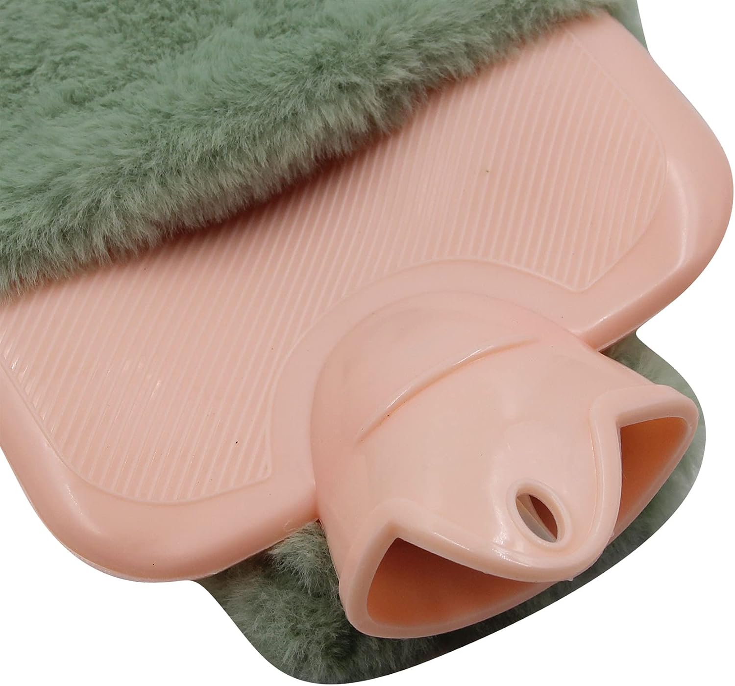 MOSSTYYUS Hot Water Bottle Rubber Hand Warmer Bed Bottle with Plush Cover Leakproof PVC Hot Water Bag, Dinosaur, 400 ML