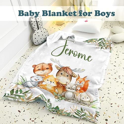 Miniatura 113 de Manta de bebé personalizada para niños, manta de bebé personalizada con nombre súper suave para niños, mantas de elefante personalizadas para bebés