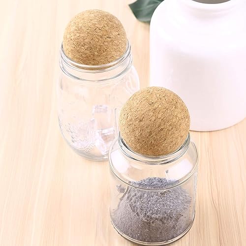 Miniatura 4 de Bola de corcho de vino, 3 piezas de tapón de bola de corcho de madera para decantador de vino, jarra de repuesto (2.4 pulgadas/2.4 in)