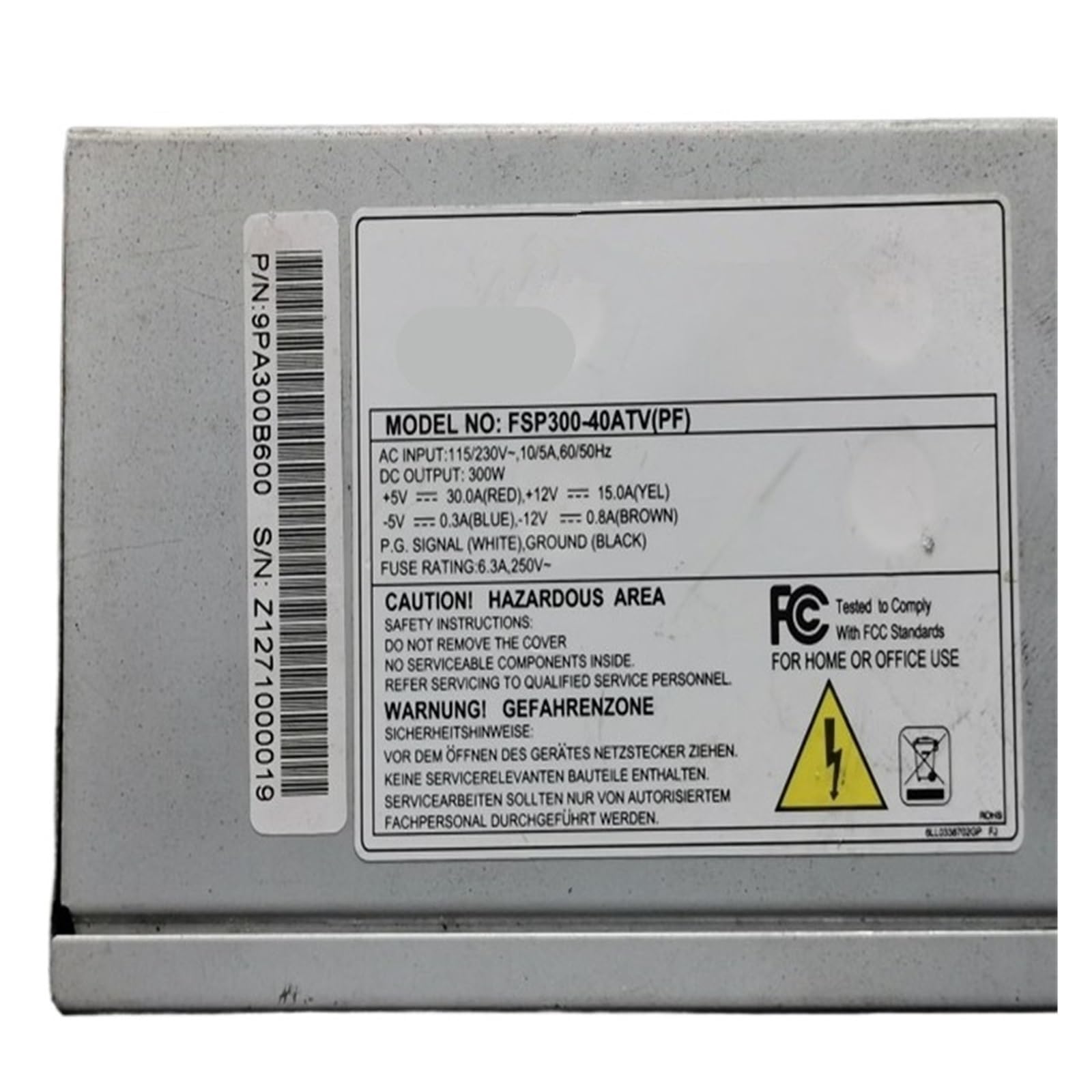 TSCFHGQI 300W Power Supply FSP300-40ATV(PF)