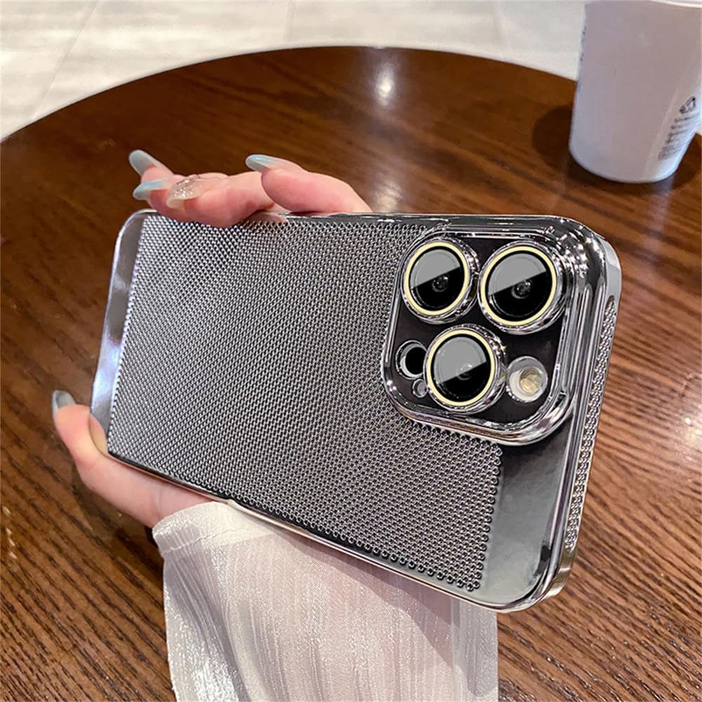 Coque de téléphone pour iPhone 12 Pro Max maille argent ENILSA