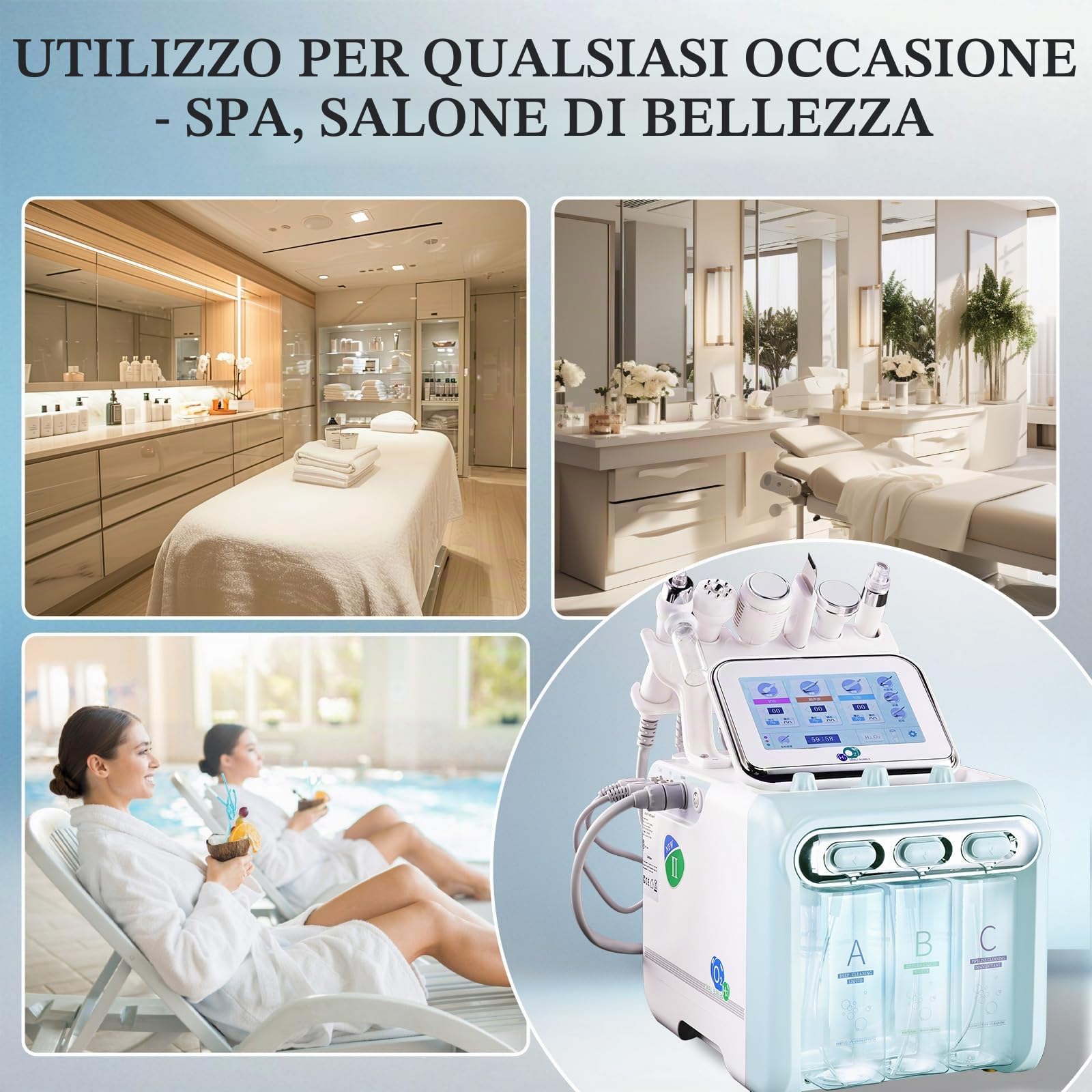 Macchina Facciale di Ossigeno e Idrogeno Professionale