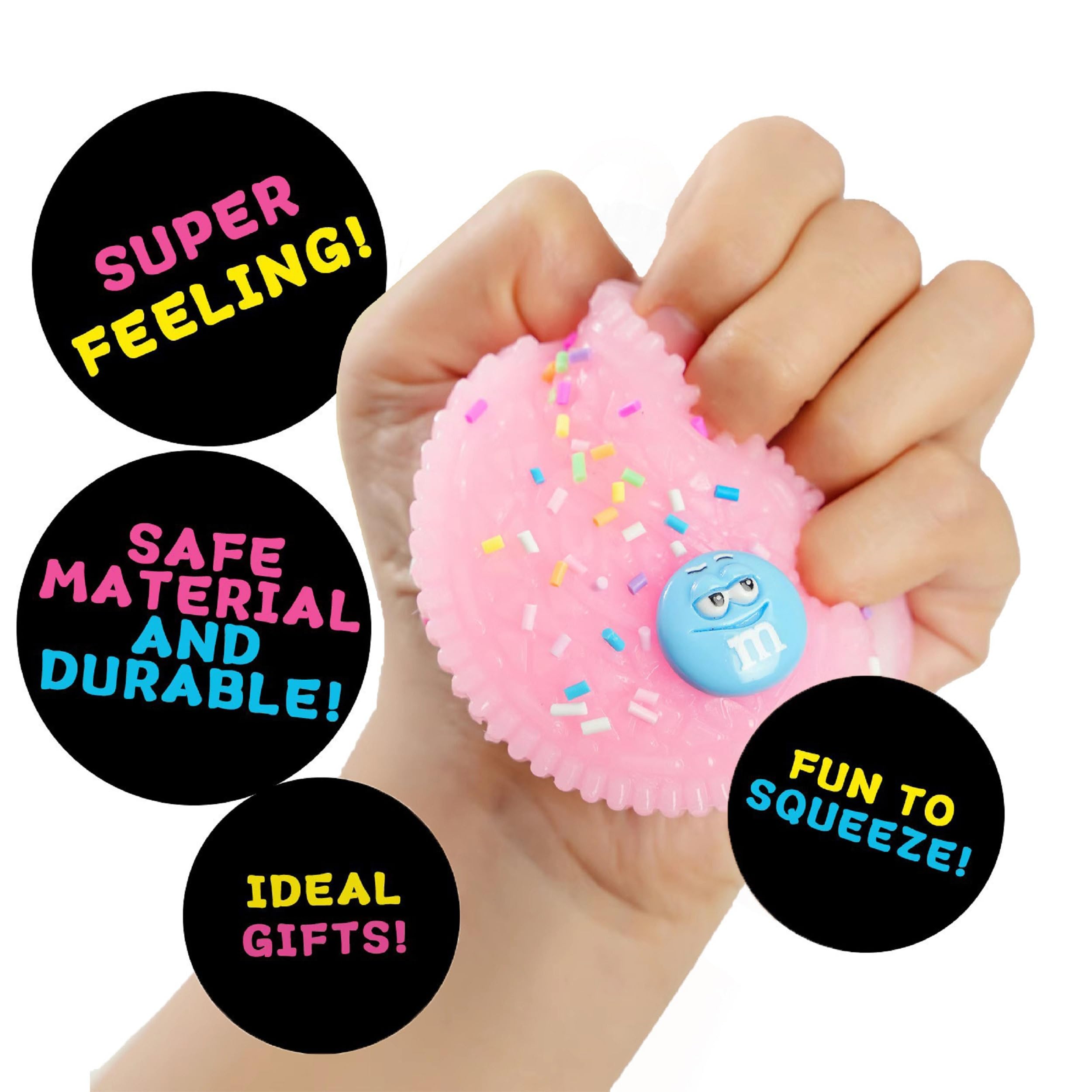 Taba Squishy Biscuits Squeeze Toys,Sensory Fidget Toy for Your Best Mellow and Chill,Party Favors,Perfect Desk Accessory for Adults (Pink)