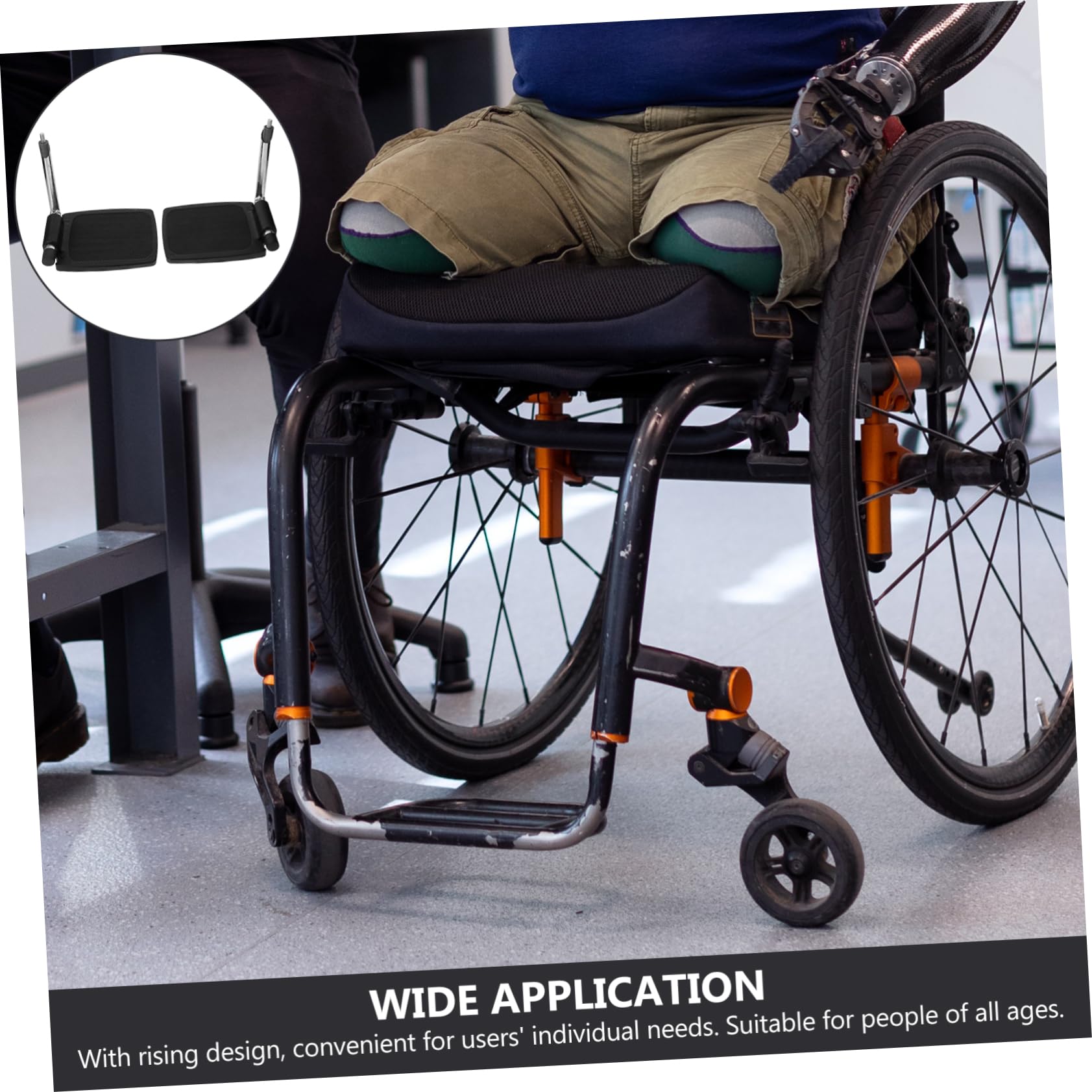 Reposapiés De Reemplazo Para Silla De Ruedas Pedales Resistentes De Metal De Reposapiés Para Silla De Ruedas Adecuados Para Pacientes y Personas Mayores